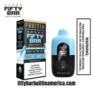 Blue Razz Ice Fruitia X Fifty Bar 20K Puffs Disposable Vape
