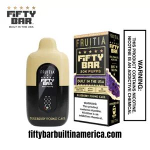 Blueberry Pound Cake Fruitia X Fifty Bar 20K Puffs Disposable Vape