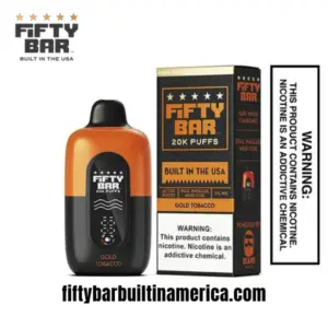 Gold Tobacco Fifty Bar 20K Puffs Disposable Vape