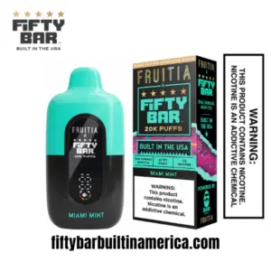 Miami Mint Fruitia X Fifty Bar 20K Puffs Disposable Vape