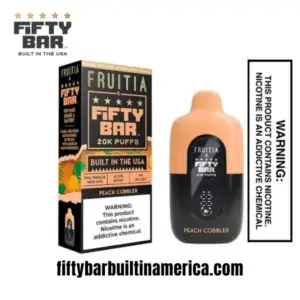 Peach Cobbler Fruitia X Fifty Bar 20K Puffs Disposable Vape