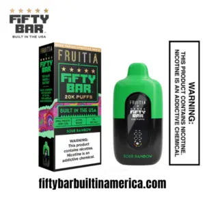 Sour Rainbow Fruitia X Fifty Bar 20K Puffs Disposable Vape