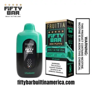 Spearmint Fruitia X Fifty Bar 20K Puffs Disposable Vape