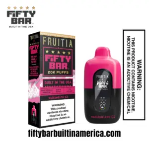 Watermelon Ice Fruitia X Fifty Bar 20K Puffs Disposable Vape