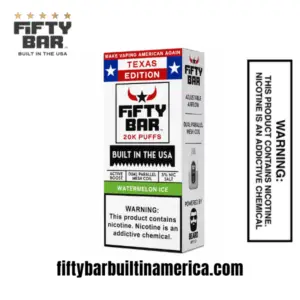 Watermelon Ice Texas X Fifty Bar 20k Puffs Disposable Vape