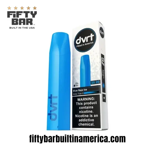 Blue Razz Ice Fifty Bar DVRT 2000
